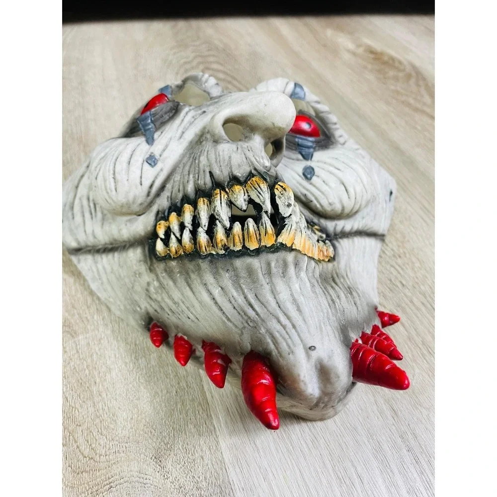 Scary Evil Clown Halloween Mask Adult Horror Costume Cosplay Prop White Red